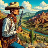 A Cowboy In The Copper Canyons Sierra Of Chihuahua State Ai Painting