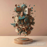 A Cube In The Air Containing A Beautiful Landscape Ai Artwork