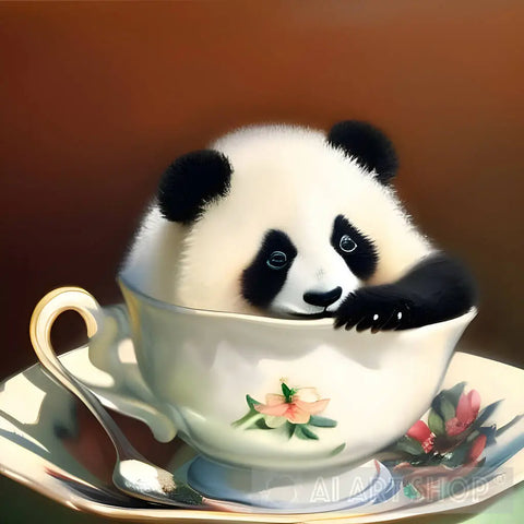 A Cup Full Of Panda Ai Artwork