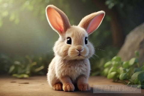 A Cute Cartoon Bunny Animal Ai Art