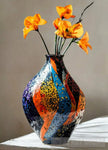 A Different And Beautiful Vase With Shapes Painted On It Ai Artwork