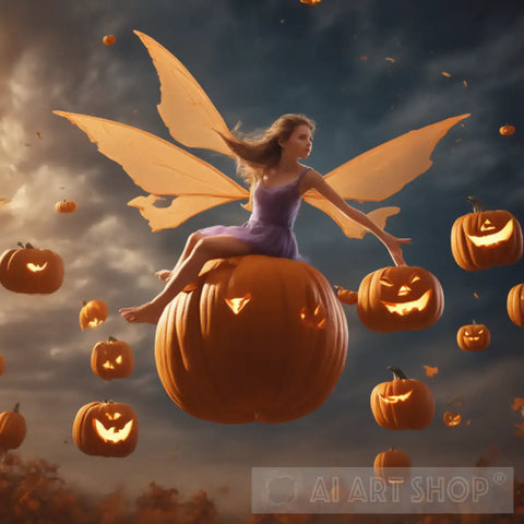 A Fairy On Haloween Ai Artwork