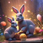 A Family Of Beautiful Rabbits Animal Ai Art