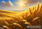 A Field Of Gold Nature Ai Art