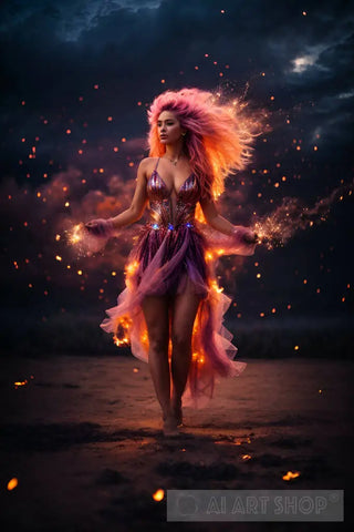 A Fire Fairy Surrealism Ai Art