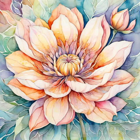 A Flower Blossomed Into An Intricate Pattern Of Color And Texture Nature Ai Art
