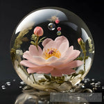 A Flower Floating Bubble Modern Ai Art