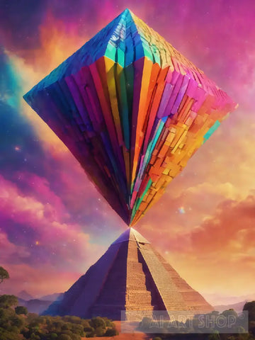 A Flying Pyramid Ai Artwork