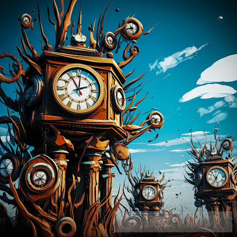 A Forest Of Clocks Ai Artwork