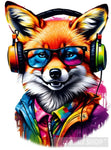 A Fox In Headphones And Glasses Animal Ai Art