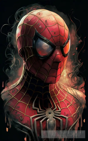 A Ghoslly Portrait Of Spiderman Portrait Ai Art