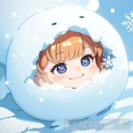 A Girl Amidst The Enchanting Snow. Portrait Ai Art