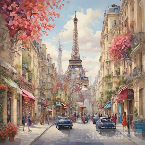 A Glimpse Into Old Paris Ai Artwork