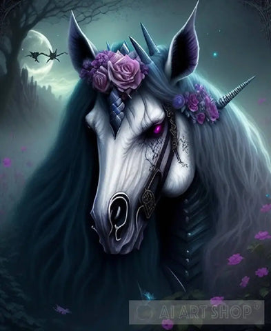 A Gothic Unicorn Ai Artwork