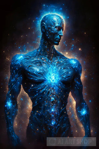 A Huge Cosmic Human Body Deep In The Galaxy 2 Abstract Ai Art