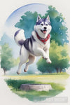 A Husky In Park Animal Ai Art