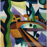 A Landscape With Bridge And Houses Landscape Ai Art