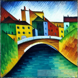 A Landscape With Bridge And Houses Landscape Ai Art