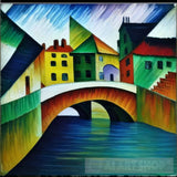 A Landscape With Bridge And Houses Landscape Ai Art