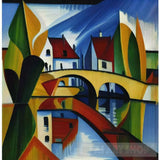 A Landscape With Bridge And Houses Landscape Ai Art