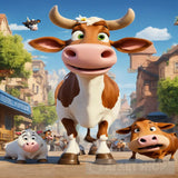 A Little Cow In The Barn Animal Ai Art