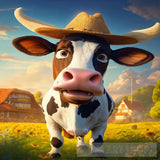 A Little Cow In The Barn Animal Ai Art