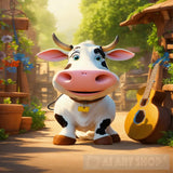 A Little Cow In The Barn Animal Ai Art