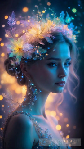 A Luminous Young Woman Portrait Ai Art