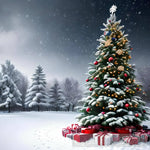 A Majestic Christmas Tree In Winter Nature Ai Art