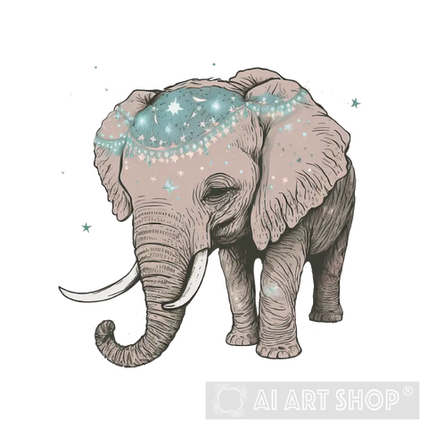 A Majestic Elephant Animal Ai Art