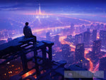 A Mesmerizing Futuristic Cityscape Seen From The Edge Of A Towering Building Ai Artwork