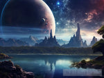 A Mesmerizing Space Landscape Showcasing A Distant Planet With Vibrant Hues Ai Artwork