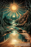 A Mesmerizing Surreal Landscape Painting That Captures The Essence Of A Dreamlike World. The