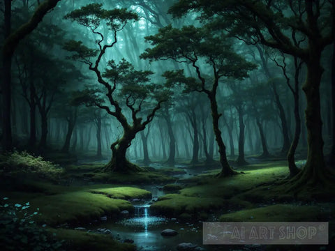 A Mythical Nightscapes Background Nature Ai Art
