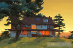 A Nice House On The Sunset Ai Painting