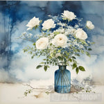 A Painting Of White Flowers Landscape Ai Art