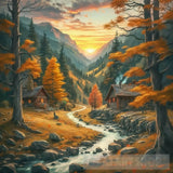 A Peaceful Lively Autumn Landscape Landscape Ai Art