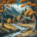 A Peaceful Lively Autumn Landscape Landscape Ai Art