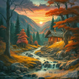 A Peaceful Lively Autumn Landscape Landscape Ai Art