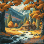 A Peaceful Lively Autumn Landscape Landscape Ai Art