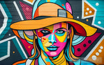 A Photo Of A Woman Wearing Yellow Hat In Vibrant And Captivating Painting Ai Painting