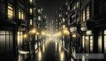 A Quiet Night Street Ai Art