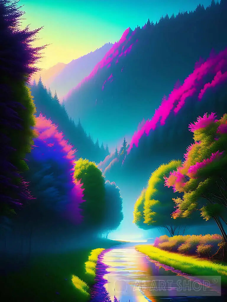 A rainy day. Painting trees and adding colors