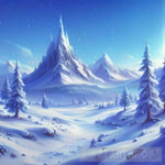 A Shining Blue Winter Background With Frozen Scenery 3 Landscape Ai Art