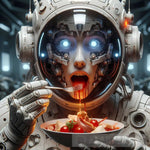 A Spaceman Eats Ai Painting