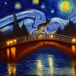 A Starry Night From - The Perspective Of A Cat Ai Painting