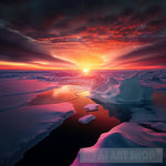 A Stunning Sunset In The North Pole 3 Nature Ai Art