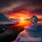 A Stunning Sunset In The North Pole 4 Nature Ai Art
