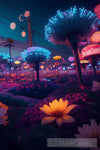 A Surreal Landscape Of Neonlit Flowers Radiatin Landscape Ai Art