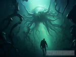 A Terrifying Underwater Abyss Filled With Menacing Sea Creatures Ai Artwork